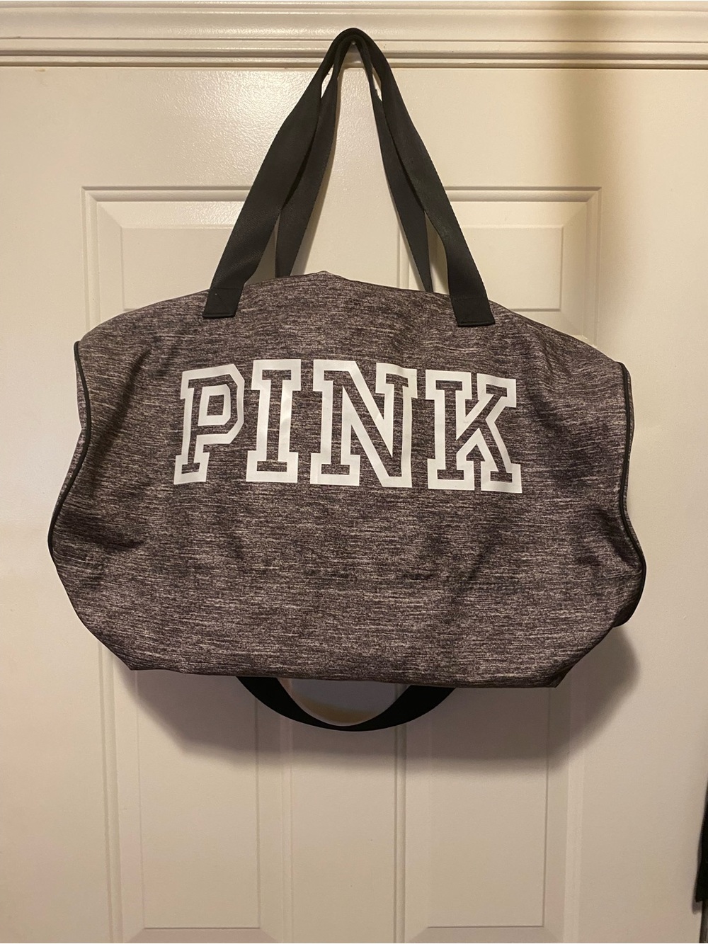 PINK Victoria's Secret Women’s Gray Logo Weekend Tote
